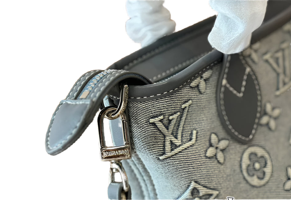 Louis Vuitton Weekend Tote Denim Bag Blue - TruVybe Essentials