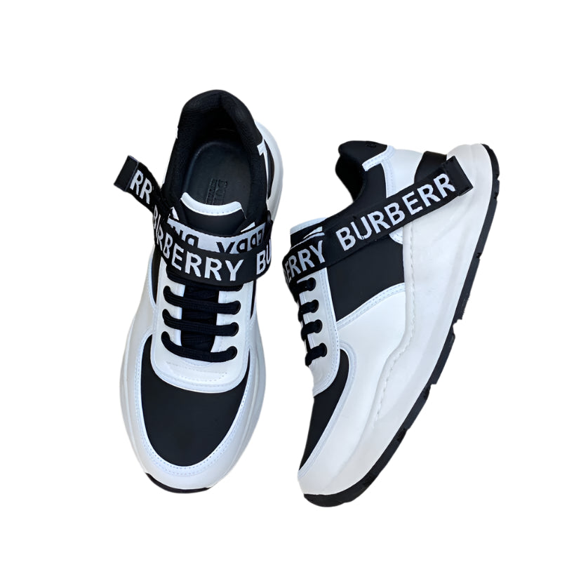 Burberry Ronnie Lace Up Black White Logo - TruVybe Essentials
