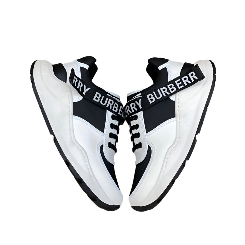 Burberry Ronnie Lace Up Black White Logo - TruVybe Essentials