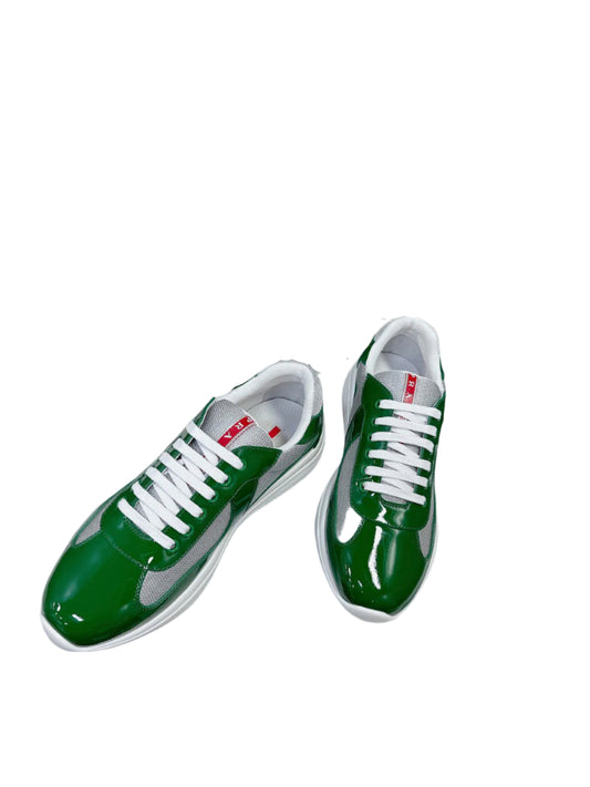 Prada America's Cup Sneakers Green/Silver - TruVybe Essentials
