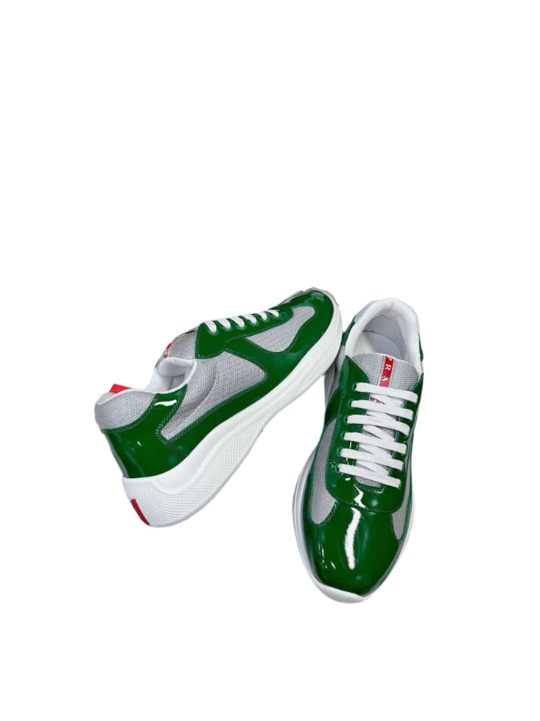 Prada America's Cup Sneakers Green/Silver - TruVybe Essentials