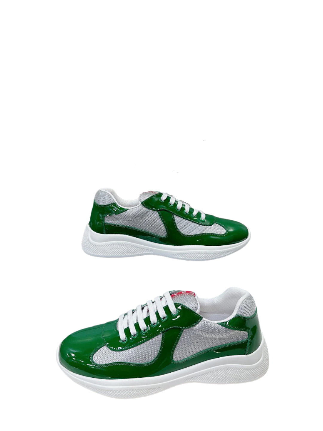Prada America's Cup Sneakers Green/Silver - TruVybe Essentials