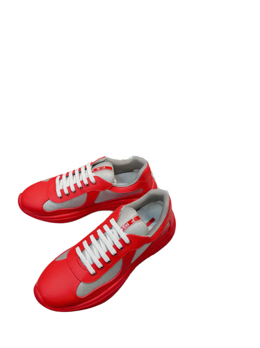 Prada Patent leather & Technical fabric Red  America's Cup sneakers - TruVybe Essentials