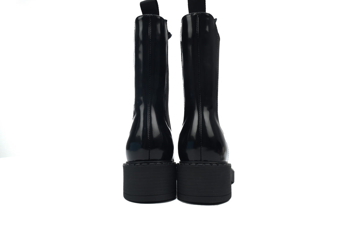 Prada Brushed Leather Chelsea Boots - TruVybe Essentials