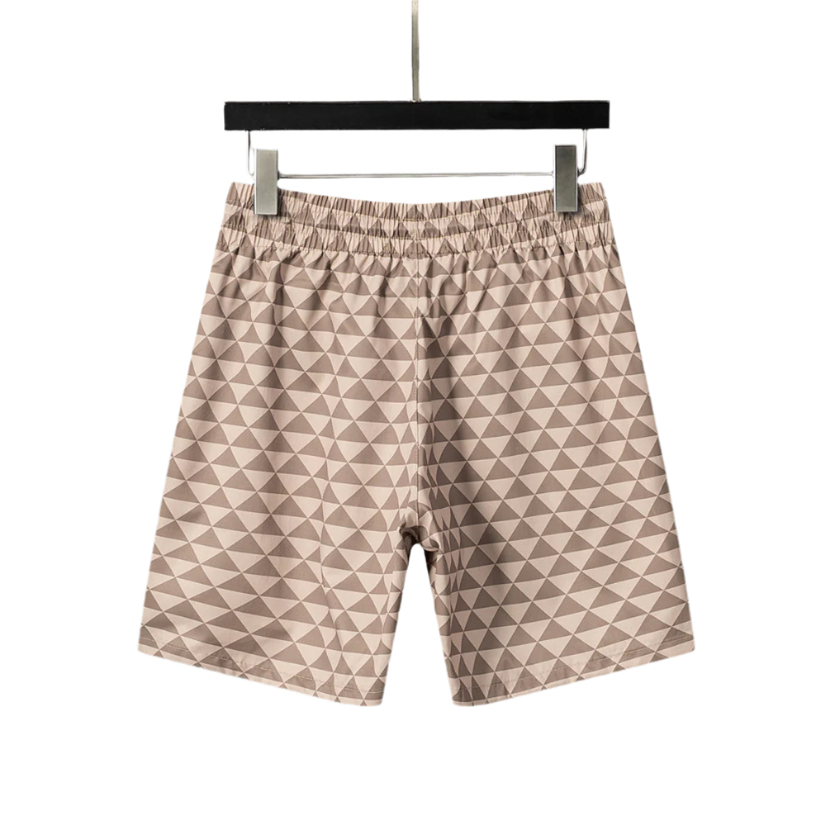 Prada Men's Triangle-Logo Beige Straight Leg Shorts - TruVybe Essentials