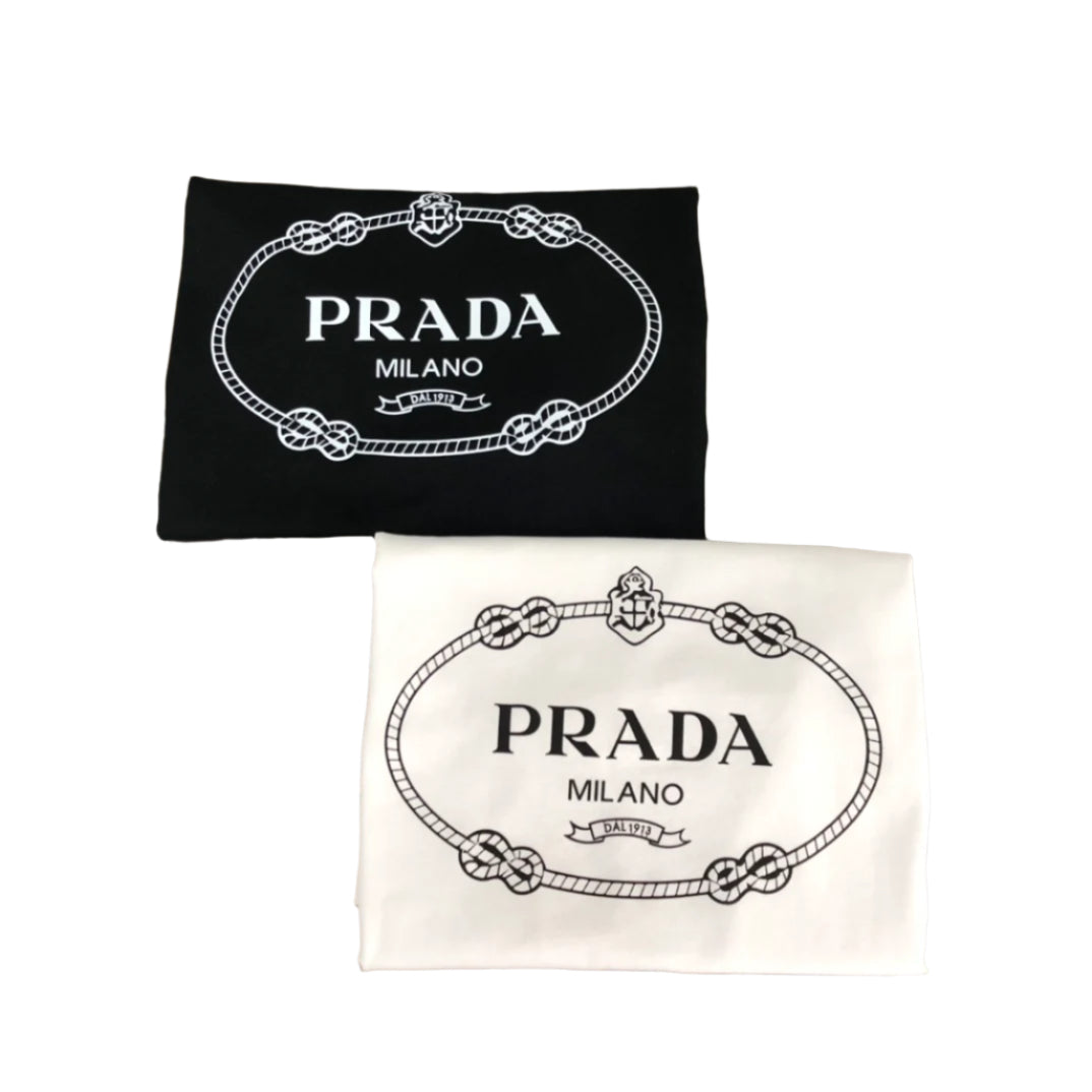 White Prada T-Shirt – Luxury Designer Tee | Minimalist Street Style - TruVybe Essentials