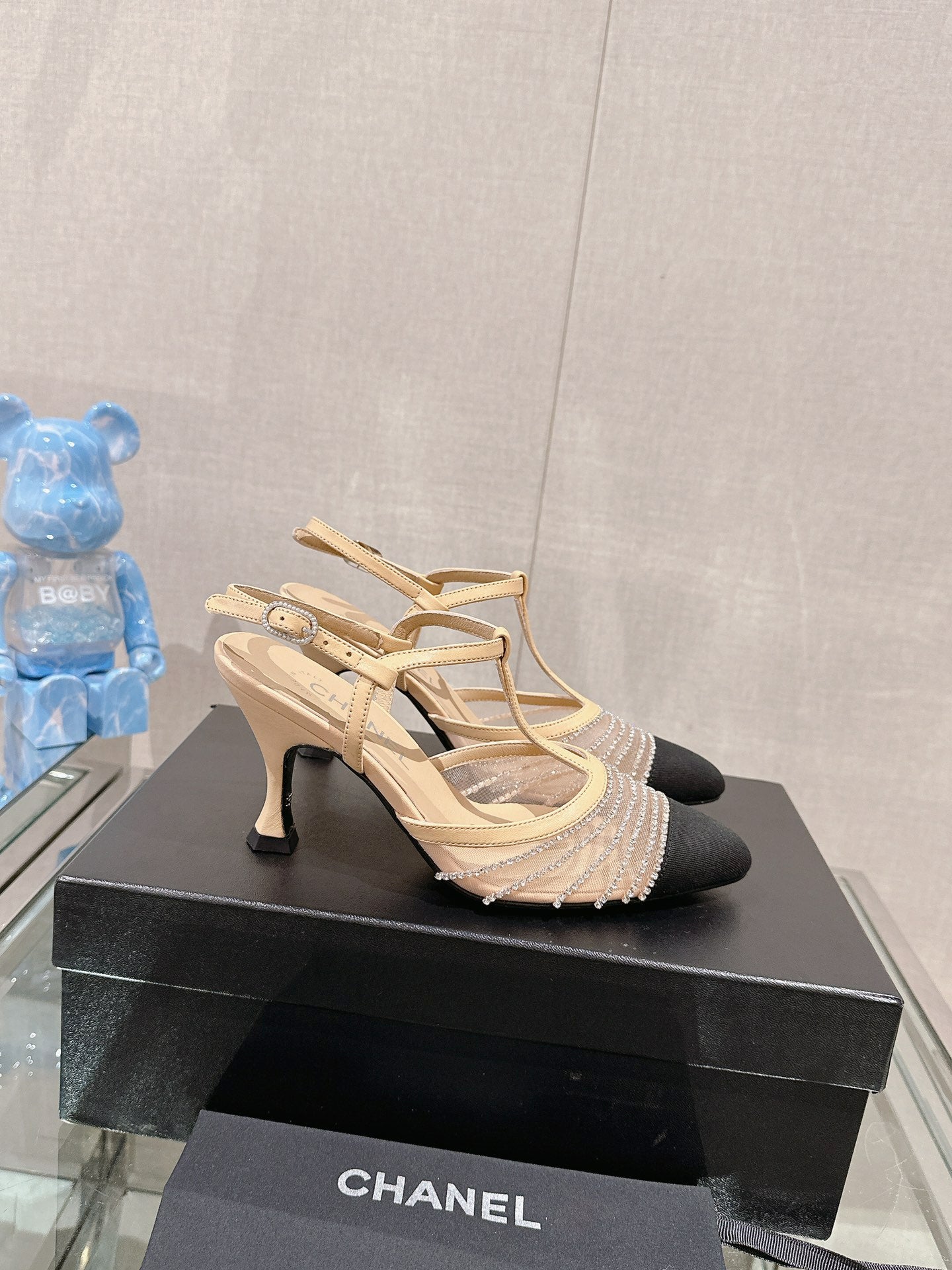 Elevate Your Style with Mesh Rhinestone High-Heeled Sandals - TruVybe Essentials