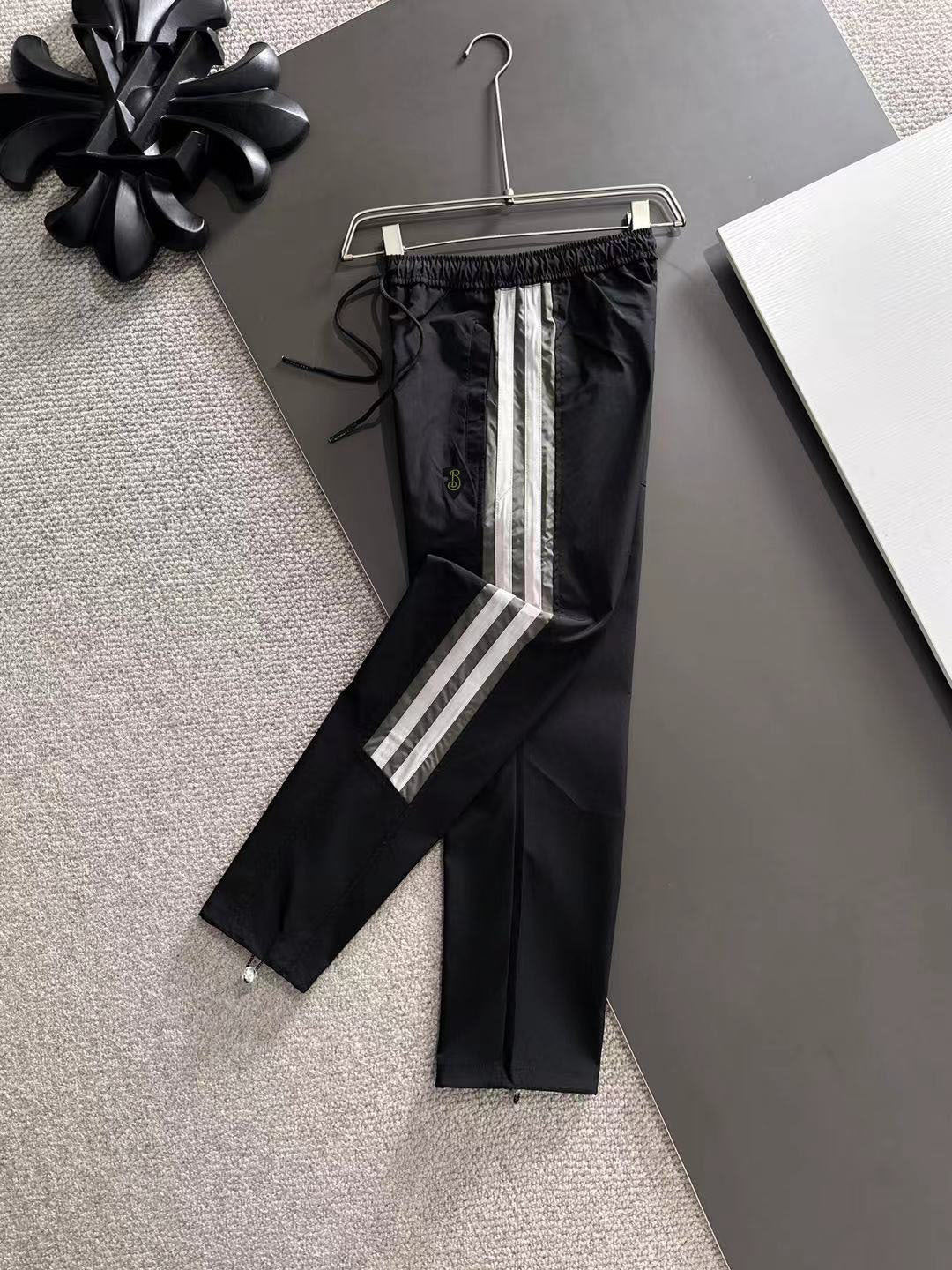 side pant Black Hooded Anorak Jacket & Track Pants Set