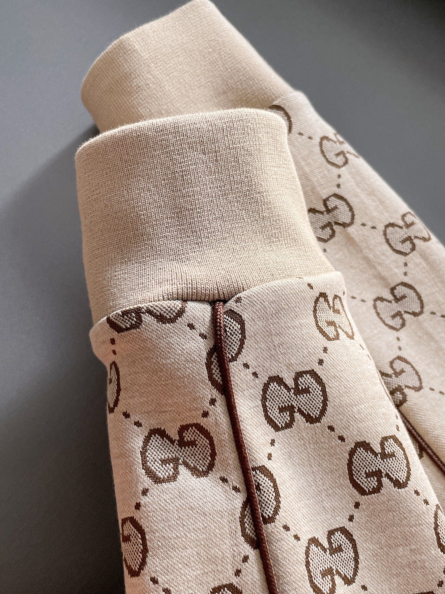 sleeve 2-Piece Luxury Monogram Tracksuit – Zip Hoodie & Stripe Jogger Set