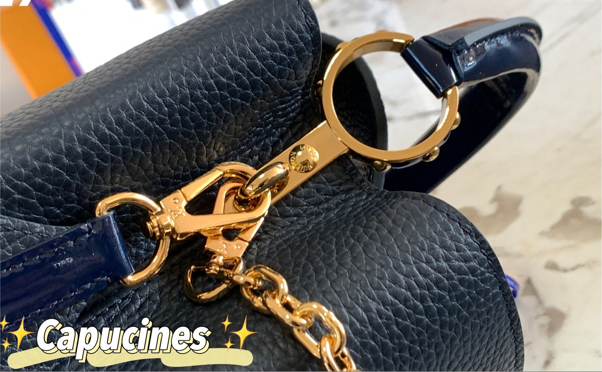 snap Capucines BB  Blue With Chain Limited Edition 2024  – Chain Detail Royal Blue