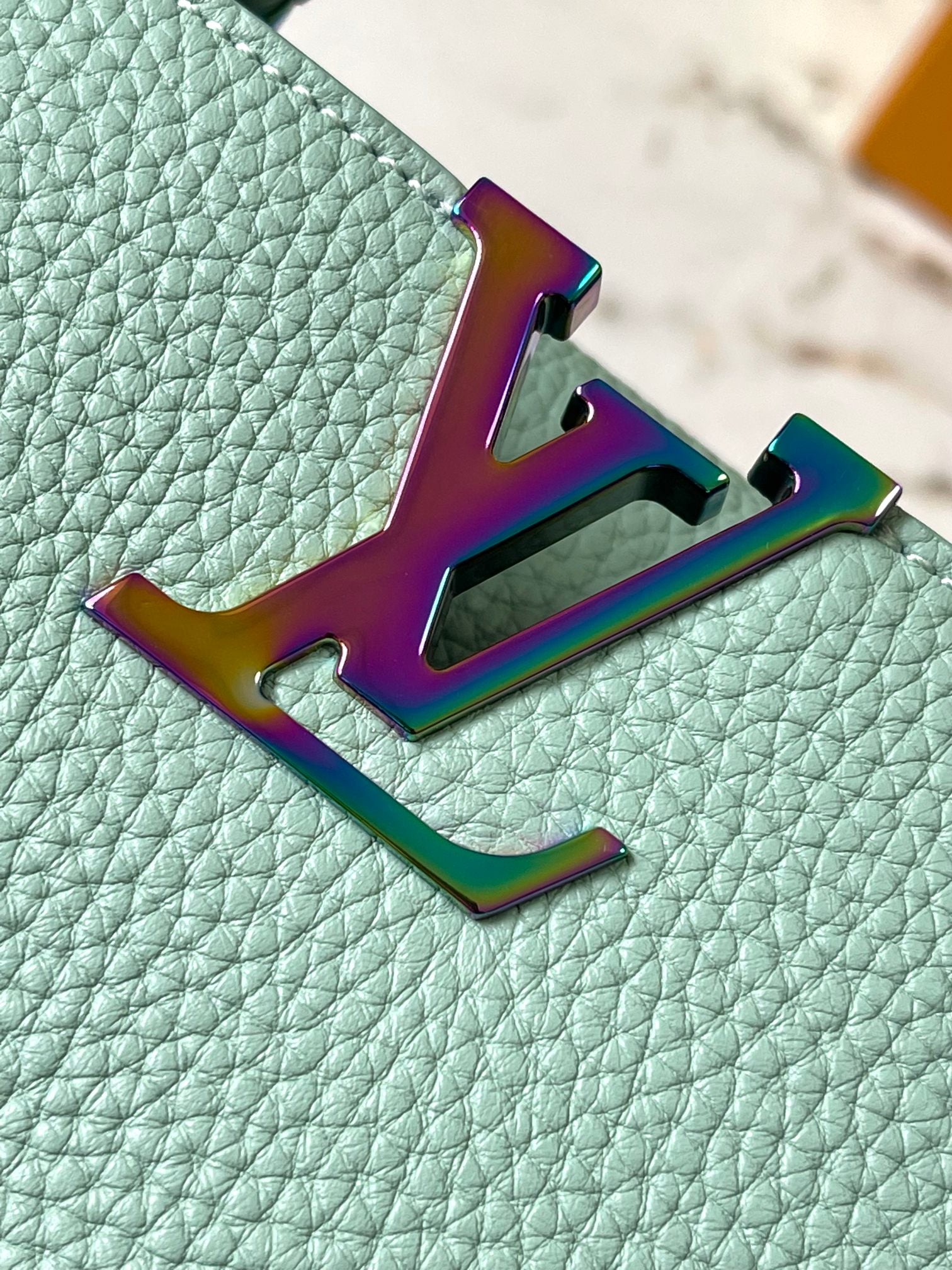 top Capucines Mini Leather Handbag – Mint