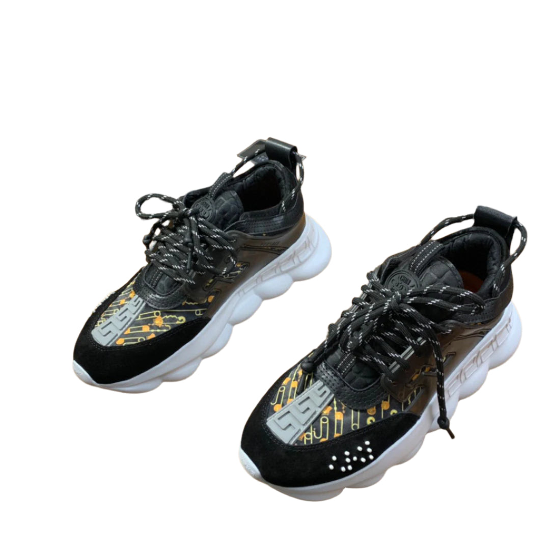 Versace Chain Reaction  Rubber Sole Multi-Color Black/ Gold - TruVybe Essentials