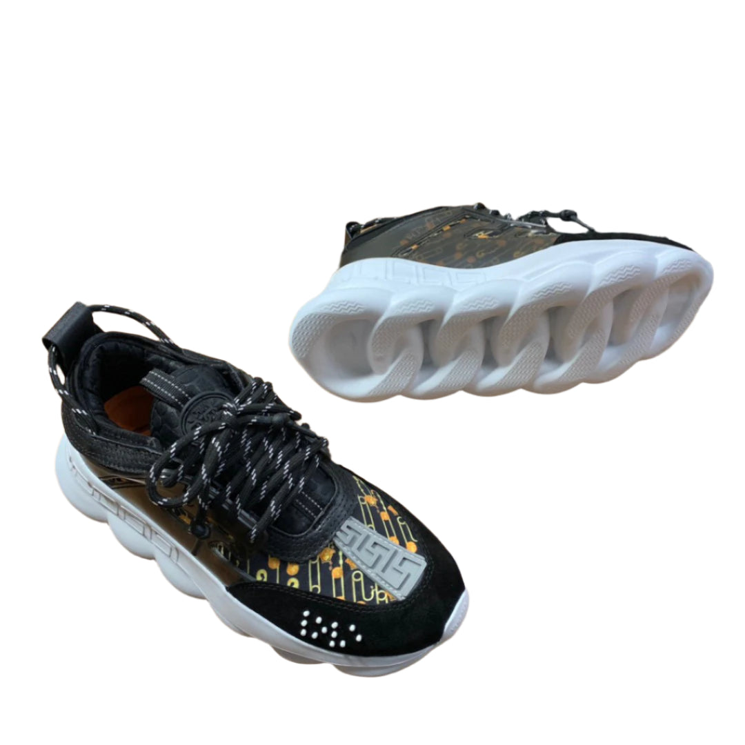 Versace Chain Reaction  Rubber Sole Multi-Color Black/ Gold - TruVybe Essentials